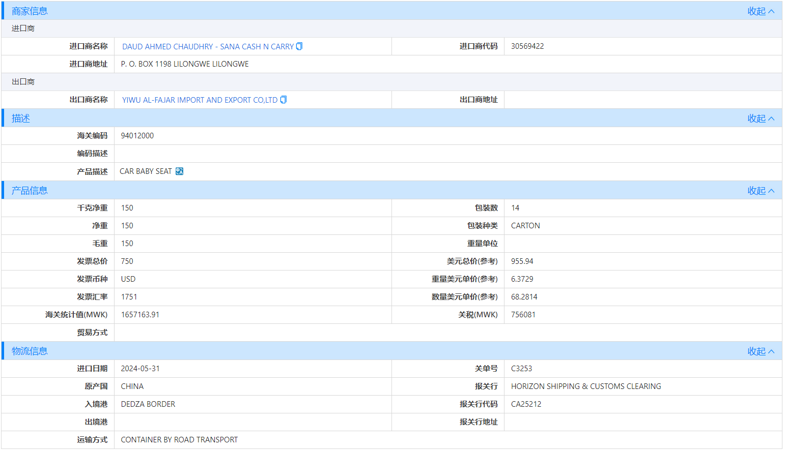 马拉维海关数据,海关数据,Abpay海关数据